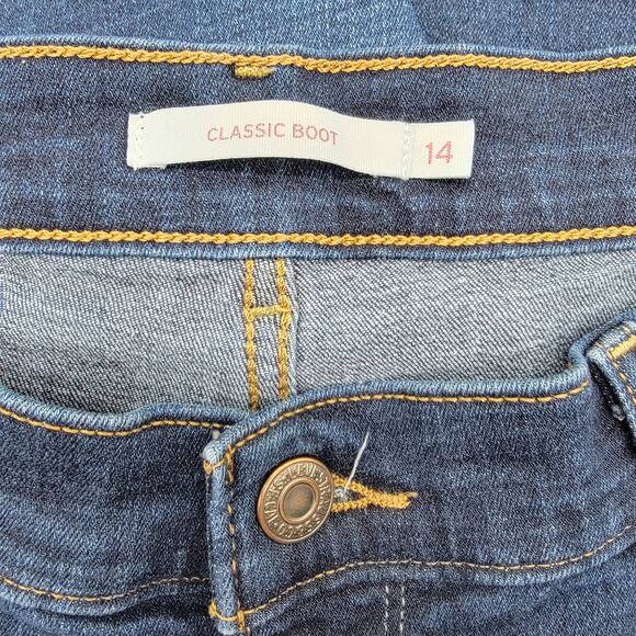 LEVI'S Classic Midrise Boot Stretch Jeans - Size 14 - Picture 7 of 10